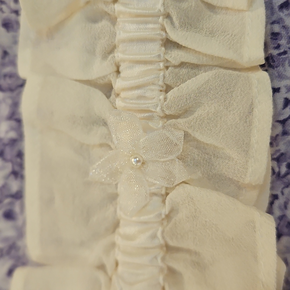 Victoria's Secret | Ivory Color | Wedding Garter | Y2K | Single Flower & Bead - Picture 7 of 12